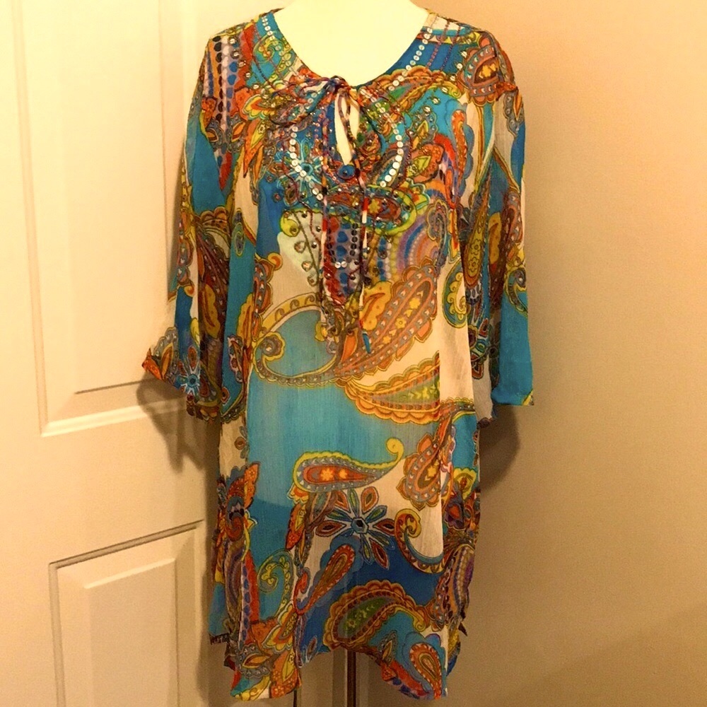 Paisley Tunic/Swim Cover-up